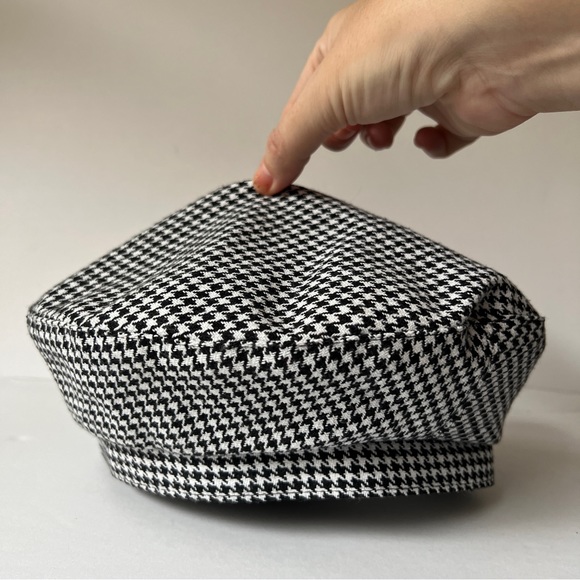 For­ev­er 21 Houndstooth Print Beret NWOT - Picture 2 of 12